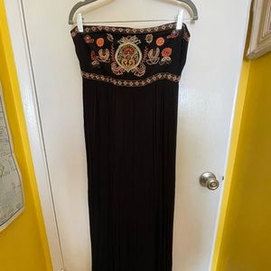 Long black summer dress